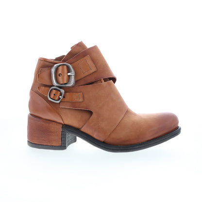 Olin 548214-301-6871 Womens Brown Leather Zipper Casual Dress Boots