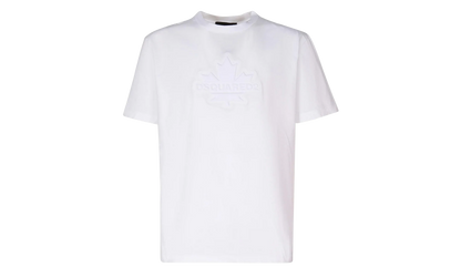 Leaf Skater Cotton T-Shirt "White" S74GD1231S23009100