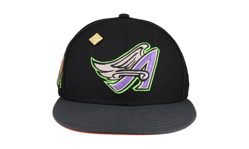59FIFTY California Angels 50th Anniversary Patch Fitted Hat "Black / Orange" 123451292336