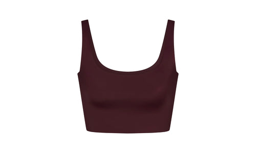 SHINE SCOOP NECK BRA TOP "Nike - Currant" SKM052