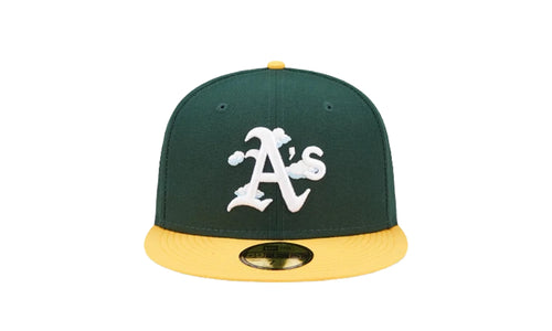 59Fifty MLB Oakland Athletics Comic Cloud Fitted Hat "Green" 60243842