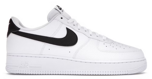 Force 1 Low '07 White Black Pebbled Leather