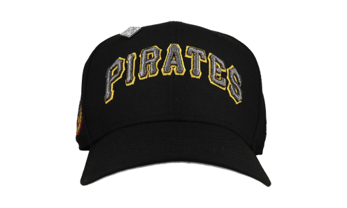 59FIFTY Pittsburgh Pirates Three Rivers Stadium Metallic Script Fitted Hat "Black" NE355