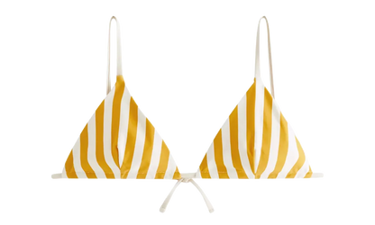 Lucia II Kith Stripe Triangle Top WMNS "Pastel Yellow" KITH122