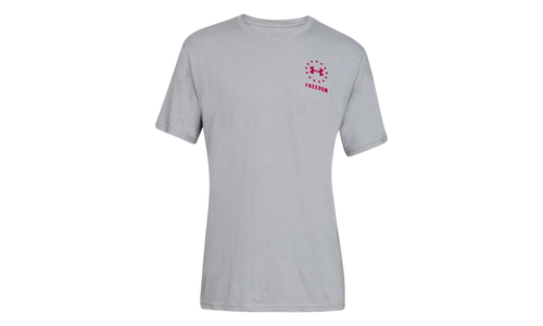 Freedom Left Chest Live T-Shirt "Steel Medium Heather / Red" 1330059 035