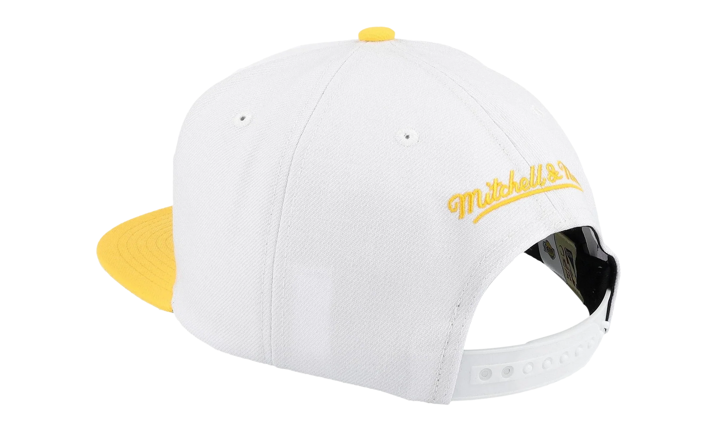 NBA Hardwood Classics 00-02 Champ Flipside Snapback Cap "Los Angeles Lakers - White / Yellow" HS8705 LALWHYW