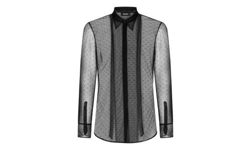 Evening See Through Bow Shirt "Black" S74DM0800S78522900