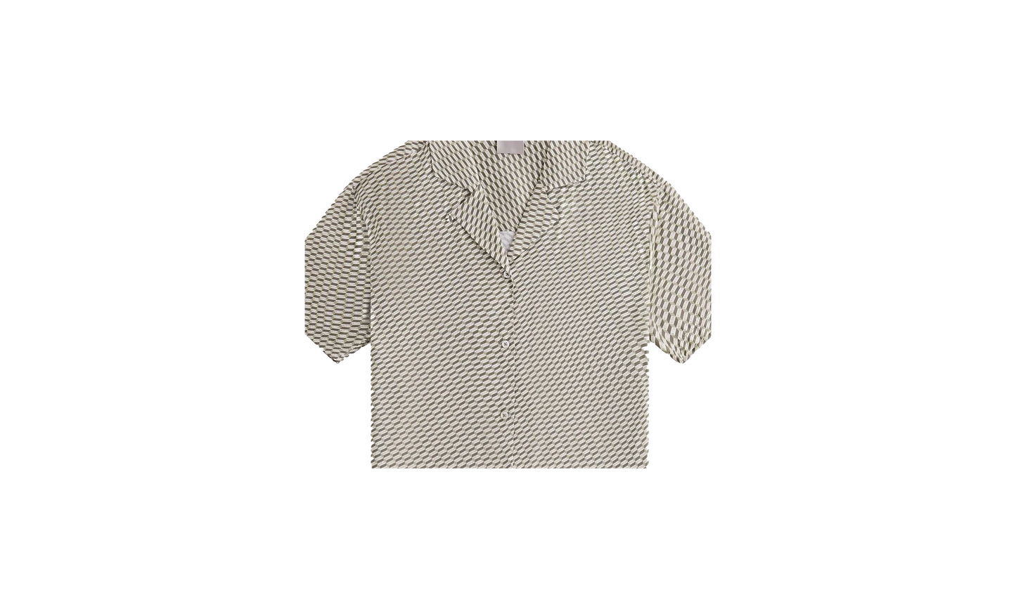 Elena Monogram Silk Camp Shirt WMNS "Khaki" khw030292 359