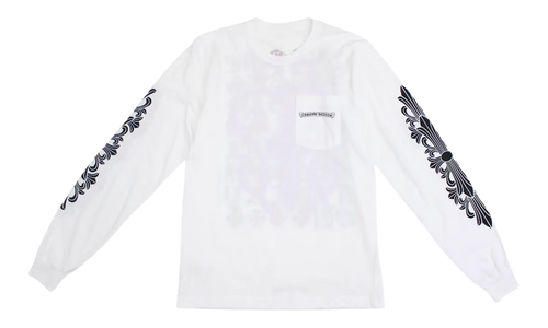 Eye Chart Dagger Longsleeve T-shirt "White" CHRM0855