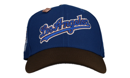 59FIFTY Los Angeles Dodgers 50th Season Fitted Hat "Metallic Blue / Walnut" 123451299686