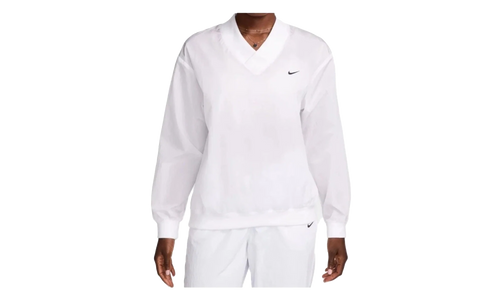 Sportswear Essential Loose UV Woven Long-Sleeve V-Neck WMNS "White" FV7649 100
