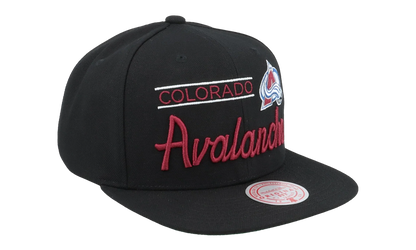 NHL Retro Lock Up Snapback Cap "Colorado Avalanche - Black" 6HSSLD21213 CAVBLCK