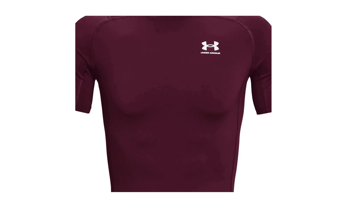 HeatGear Compression Short Sleeve "Maroon / White" 1361518 609