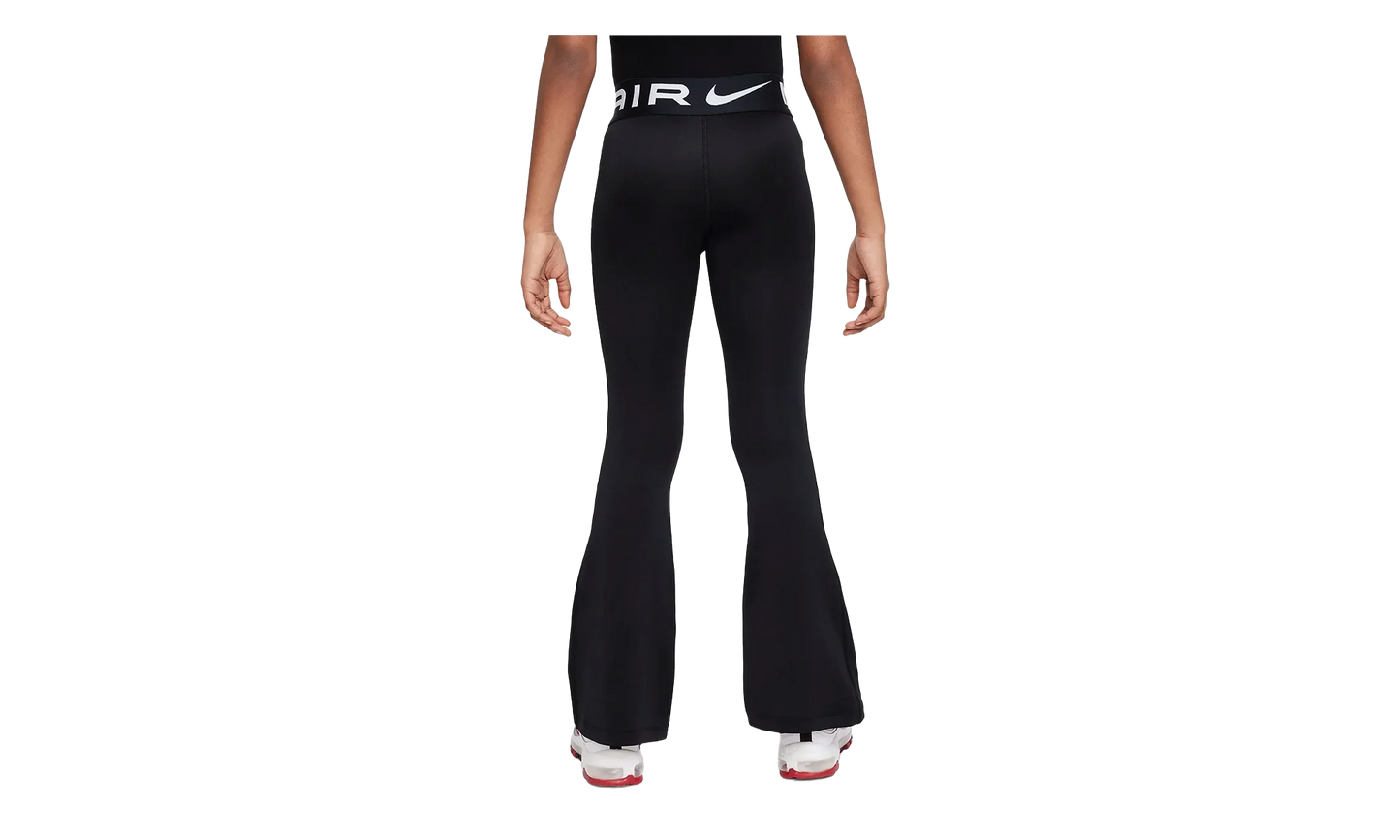 Air Essential Girls' High-Waisted Flared Leggings GS "Black / White" FD2963 010