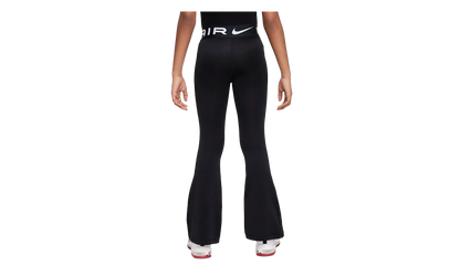 Air Essential Girls' High-Waisted Flared Leggings GS "Black / White" FD2963 010