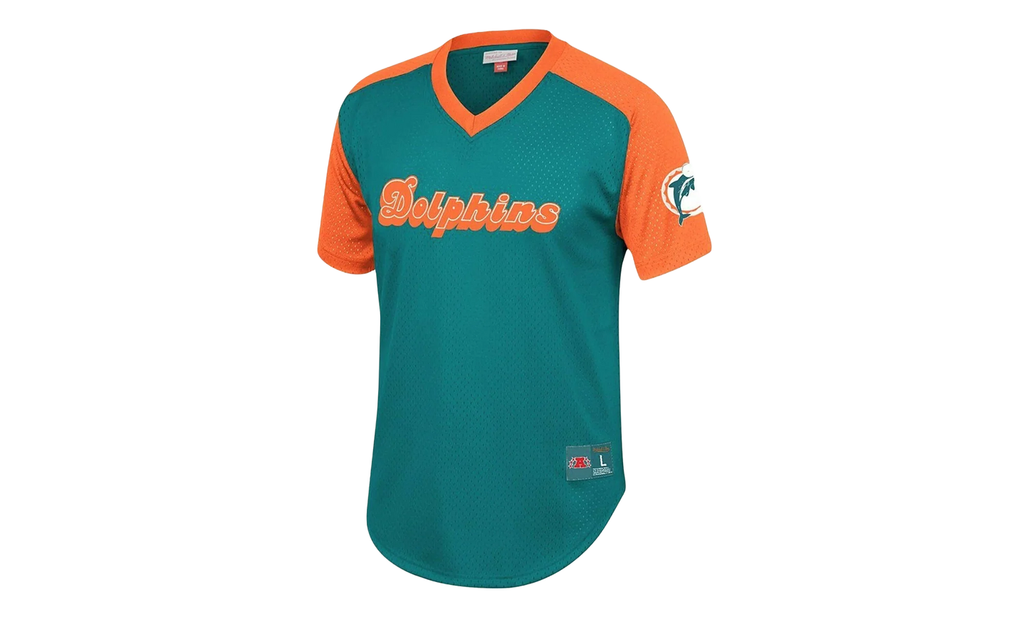 NFL Final Seconds Mesh V-Neck Shirt "Miami Dolphins - Teal" FA87OP MDO T K9E