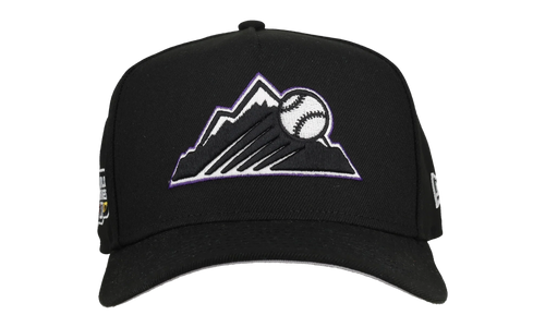 9FIFTY Colorado Rockies 2007 Team Color A Frame Snapback Hat "Black (Grey Brim)" NE472