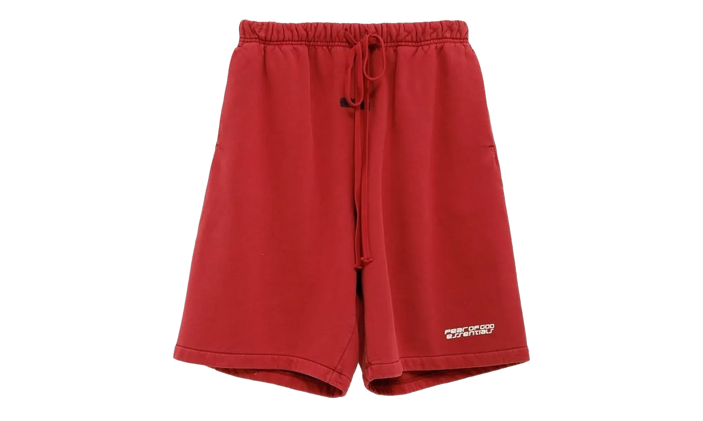Suede Fleece Relaxed Short "Crimson" 160HO254711F