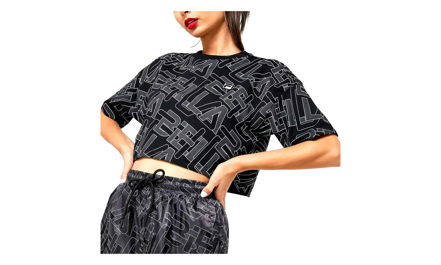 Brea Crop T-Shirt WMNS "Black / White" LW933266 001