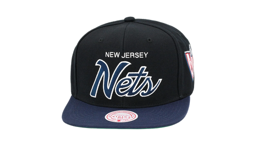 NBA Hardwood Classics Script 2.0 Snapback Cap "New Jersey Nets - Black" HHSS3282 NJNYYPPPBLCK