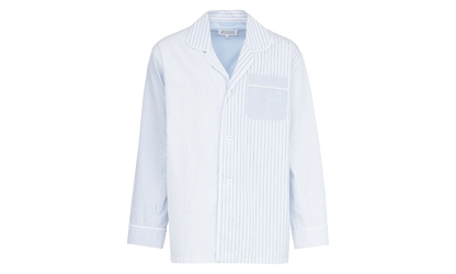 Striped Cotton Pajama Shirt "Light Blue" S50DT0044MTN031961
