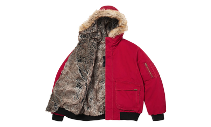 Reversible Faux Fur Hooded Work Jacket "SS26 - Red" SU27010