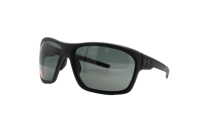 No Limits Sunglasses "Gray Polarized ANSI Z87+ - Satin Black / Black" 8630130 010108