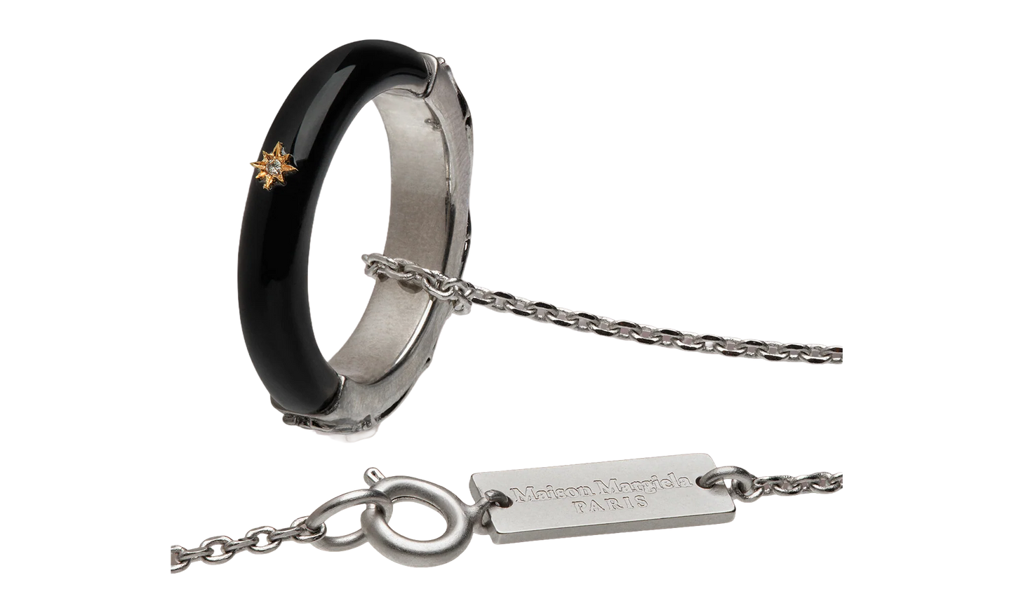 PENDANT NECKLACE WITH STAR DETAIL "Black / Silver" SM1UU0056P6478964