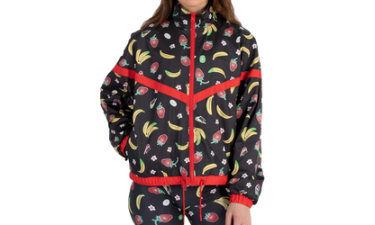 Sportswear Woven Printed Jacket WMNS "Black Red" CJ3719 010