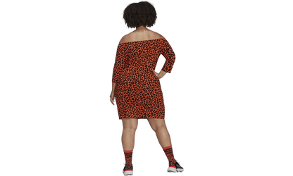 Printed Dress X Rich Mnisi Shirt "True Orange / Black" HD7156