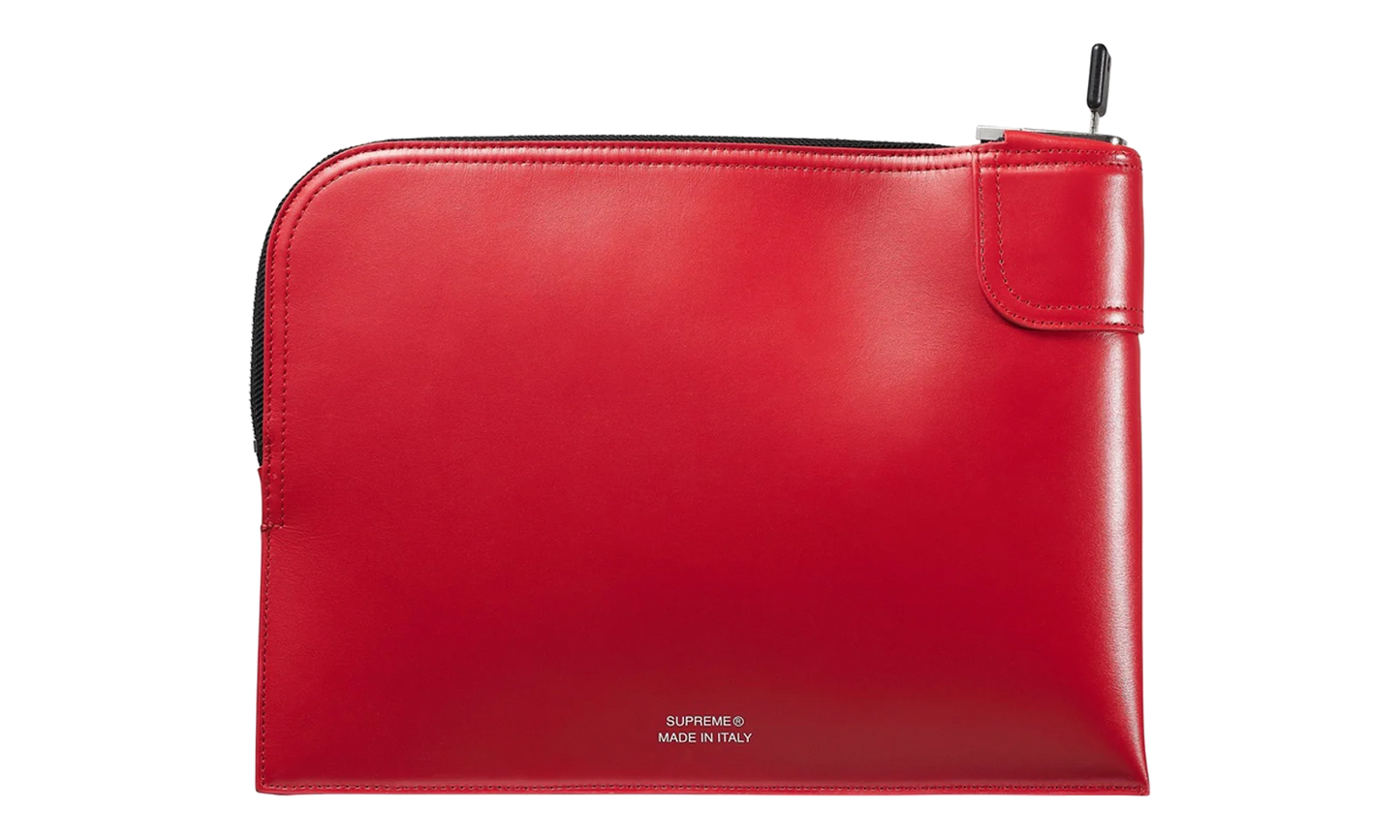 Leather Money Bag "FW25 - Red" SU26988