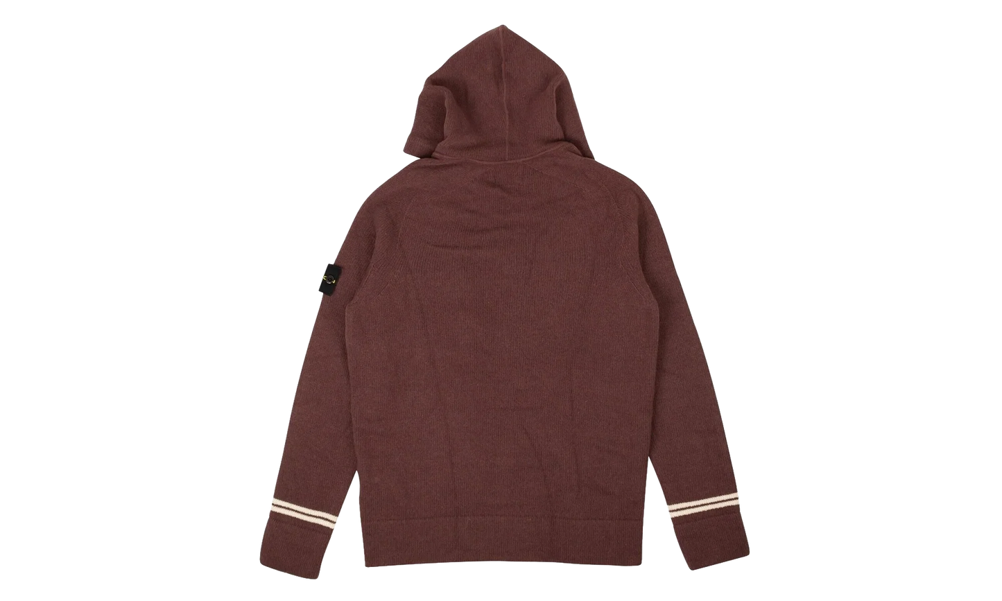 Knit Wool Blend Zip-Up Hoodie "Wine Purple" 95 STI 1017