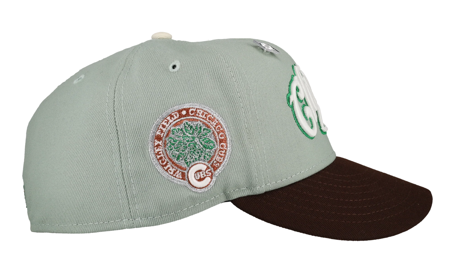 59FIFTY Chicago Cubs Wrigley Field Fitted Hat "Seafoam" NE443