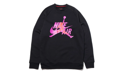 Air Jordan Jumpman Classics Crewneck Sweatshirt "Black / Vivid Purple / Orange" BV6006 011