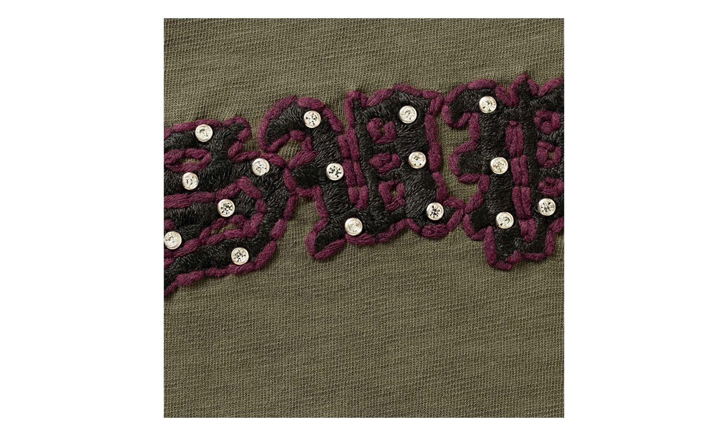 Rhinestone Raglan S/S Top "SS26- olive" SU27323