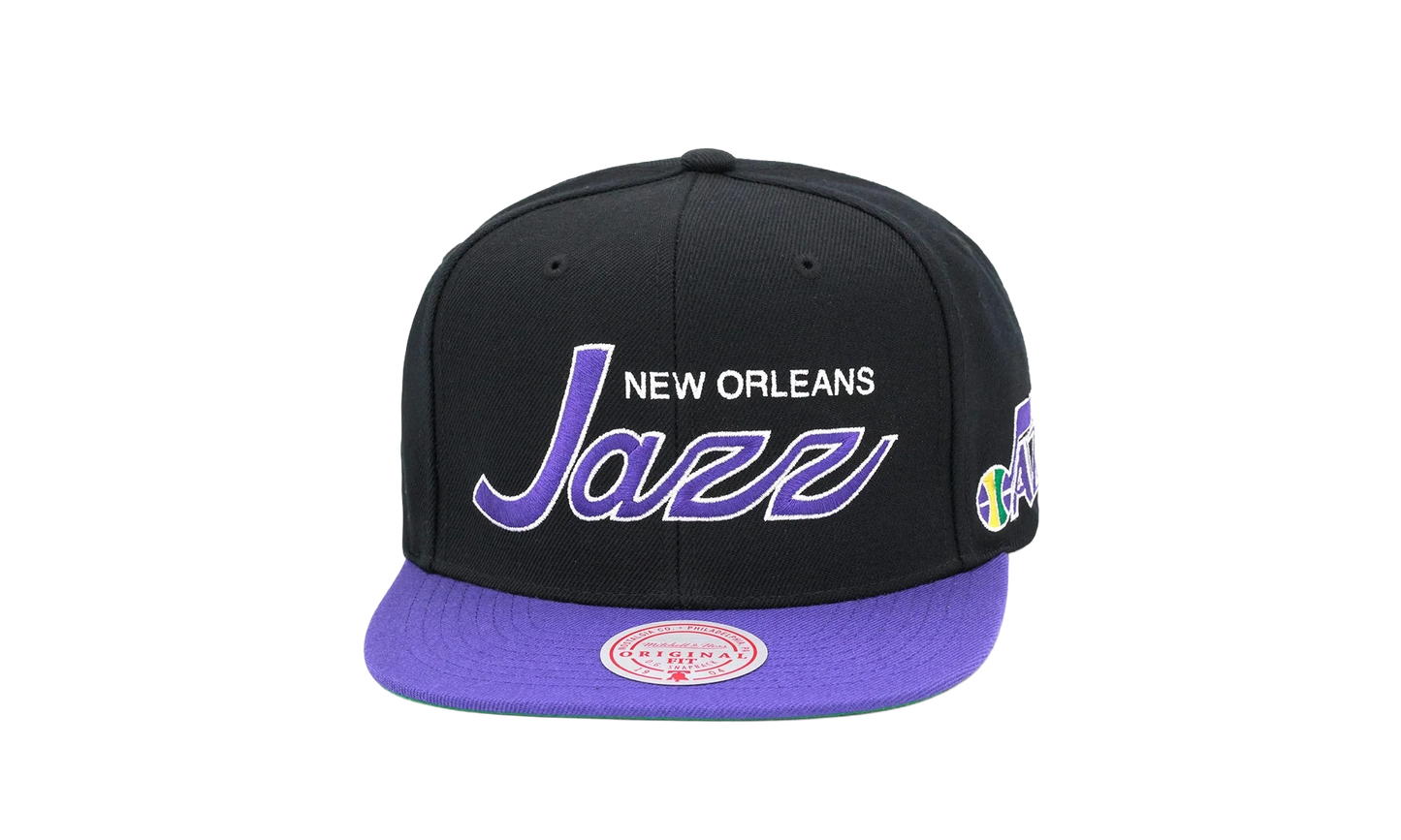 NBA Hardwood Classics Script 2.0 Snapback Cap "Utah Jazz - Black" HHSS3282 UJAYYPPPBLCK