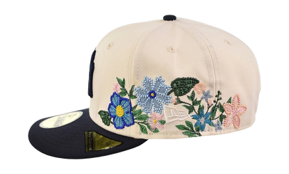 59FIFTY New York Yankees Tonal Florals Fitted Hat "Chrome White" 60668976