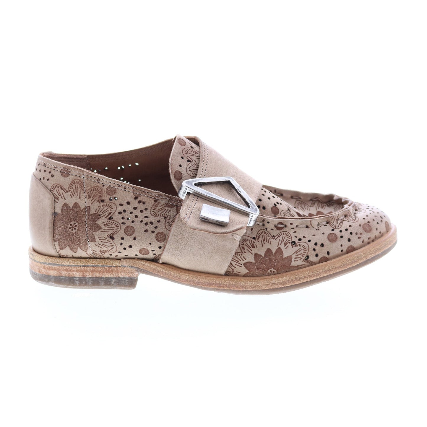 Zeno Floral 630142-101 Womens Brown Loafers & Slip Ons Casual Shoes