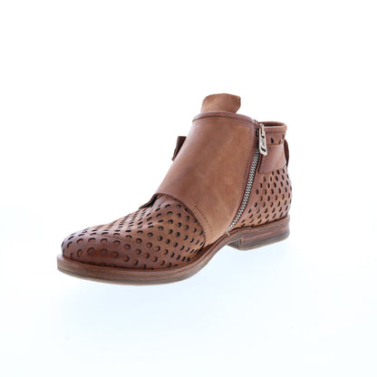 Zari 630253-101 Womens Brown Leather Ankle & Booties Boots