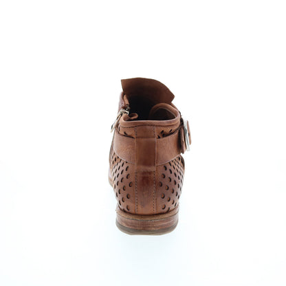Zari 630253-101 Womens Brown Leather Ankle & Booties Boots
