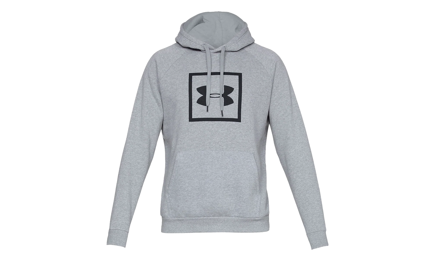 Rival Fleece Box Logo Hoodie "Steel Light Heather / Black" 1329745 035