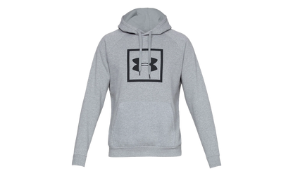 Rival Fleece Box Logo Hoodie "Steel Light Heather / Black" 1329745 035