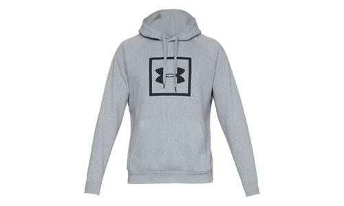 Rival Fleece Box Logo Hoodie "Steel Light Heather / Black" 1329745 035