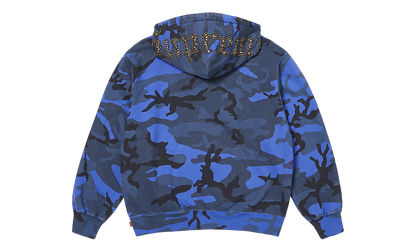 Overdyed Studded Hooded Sweatshirt "SS26 - Blue Camo" SU27375