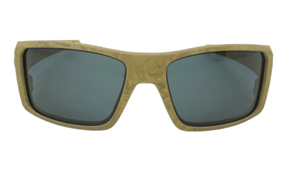 Heliostat Polarized Sunglasses "Matte Stone Desert Tan / PRIZM Grey" OO9231 17