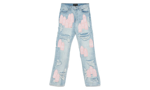 Who Decides War Jeans "Blue Easter Pink" 251389M186006