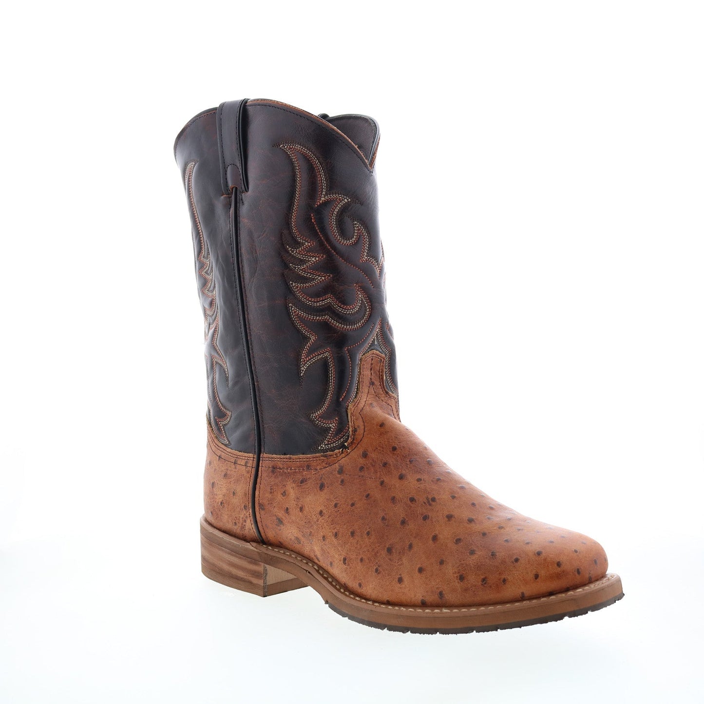6750 Mens Brown Leather Slip On Cowboy Western Boots