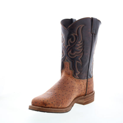 6750 Mens Brown Leather Slip On Cowboy Western Boots