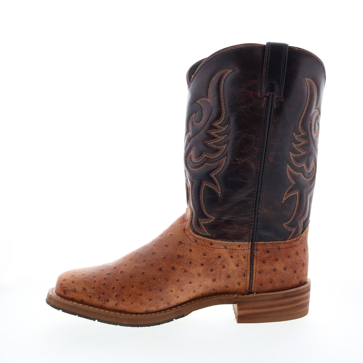 6750 Mens Brown Leather Slip On Cowboy Western Boots
