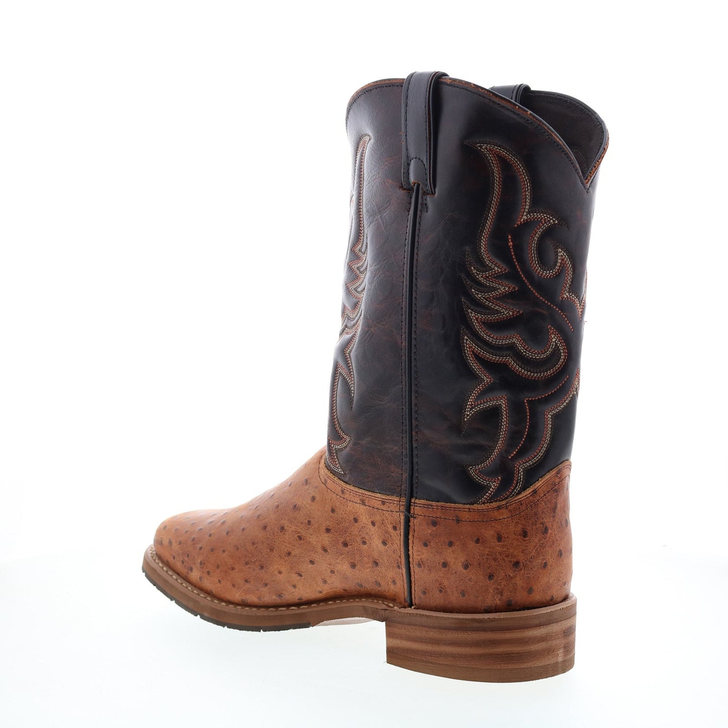 6750 Mens Brown Wide Leather Slip On Cowboy Western Boots